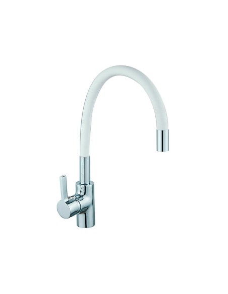 Grifo cocina monomando Timanfaya latón caño flexible cromado