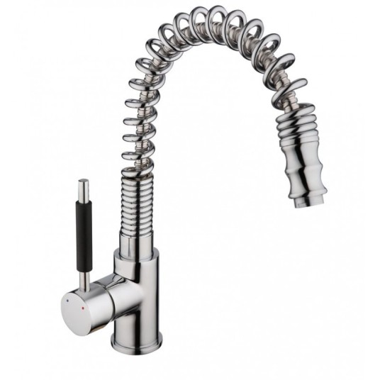 Grifo cocina monomando 2 aguas industrial cromado con caño giratorio