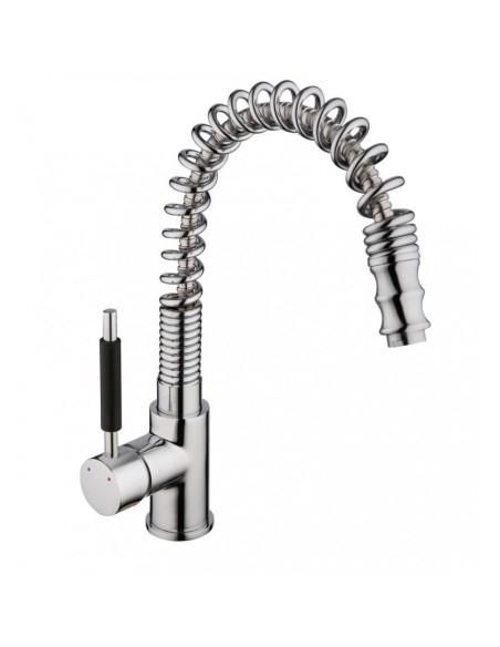 Grifo cocina monomando 2 aguas industrial cromado con caño giratorio
