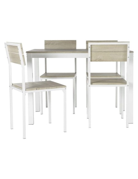 Conjunto Mesa y 4 Sillas Xobe – Madera y Metal