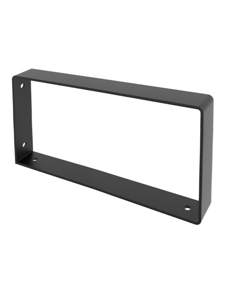 Escuadra negra industrial de hierro 12x26x3 cm