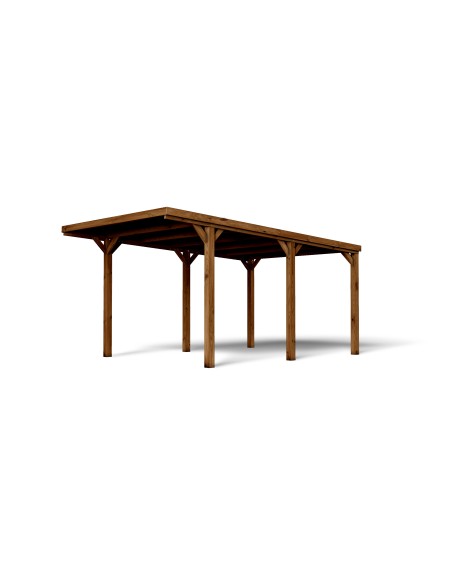 Cochera de madera adosable Victor 322x512 cm