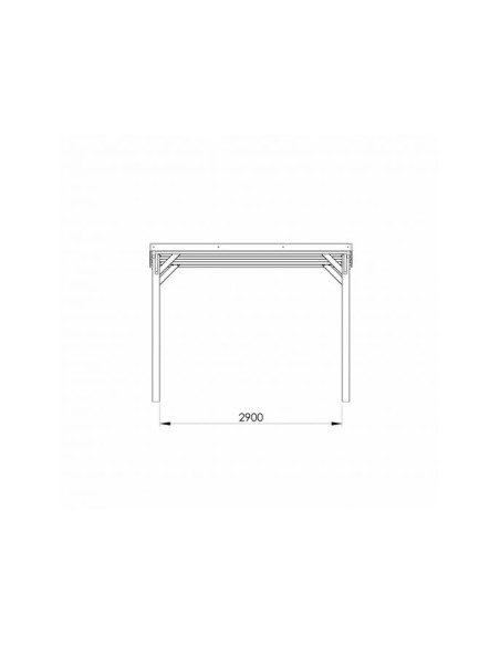 Cochera de madera adosable Victor 322x512 cm