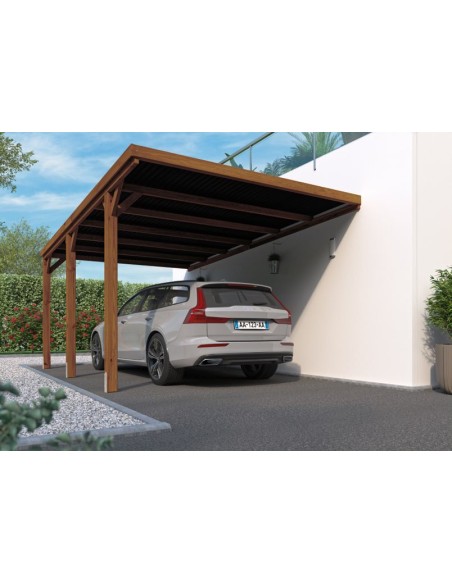 Cochera de madera adosable Victor 320x512 cm