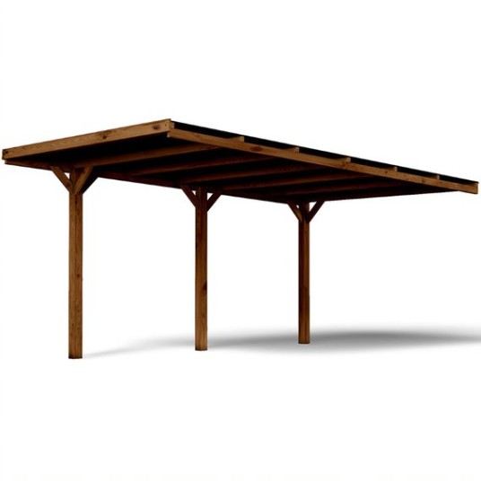 Cochera de madera adosable Victor 320x512 cm