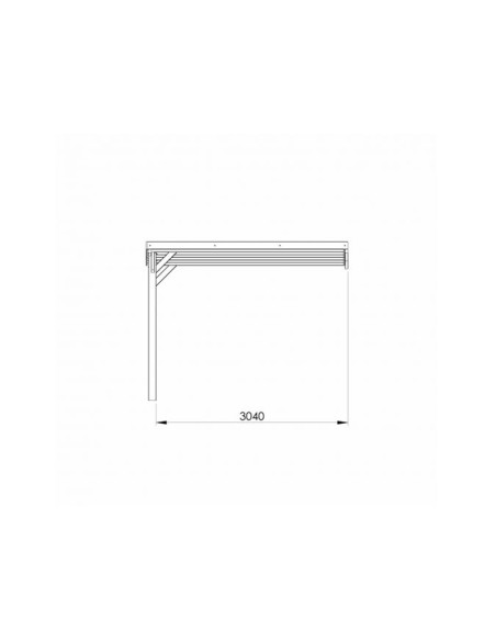 Cochera de madera adosable Victor 320x512 cm