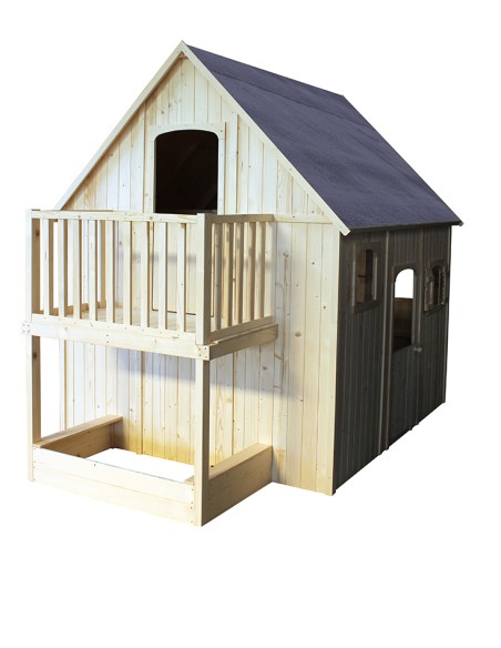 Casita Infantil Dúplex de Madera para Jardín