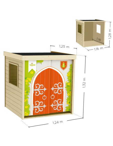 Casita Infantil de Madera Princes – Estilo Moderno y Compacto