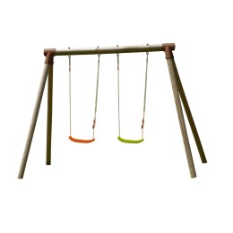 Columpio infantil Alizée de madera con dos asientos regulables