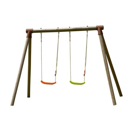 Columpio infantil Alizée de madera con dos asientos regulables