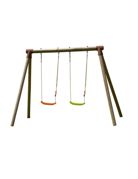 Columpio infantil Alizée de madera con dos asientos regulables