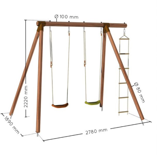 Columpio Infantil de Madera Arthur...