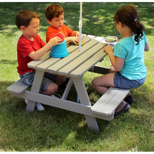 Mesa de Picnic Infantil Lasurada con...