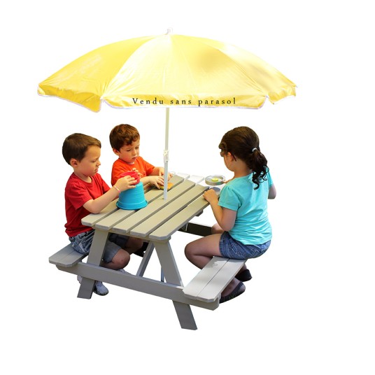 Mesa de Picnic Infantil Lasurada con...