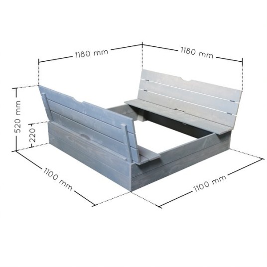 Cajón de Arena Infantil de Madera –...