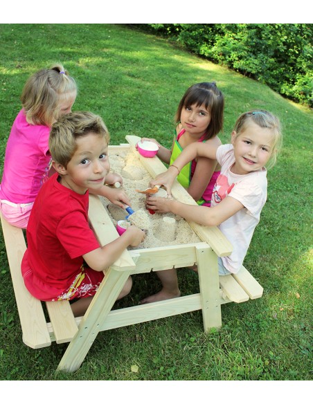 Mesa Picnic Infantil con Cajón de Arena