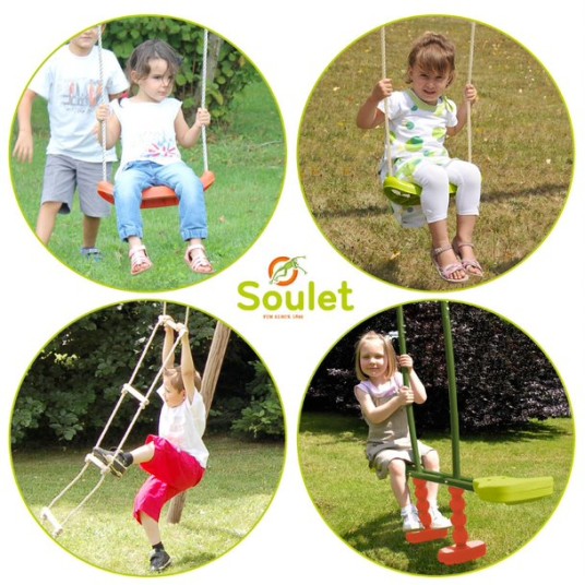 Columpio Infantil de Madera Gabin con...
