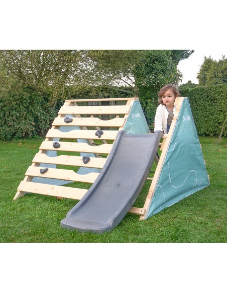 Juego Infantil Hércules – Estructura de Madera con Tobogán y Rocódromo