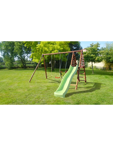 Parque Infantil de Madera Narcisse – Columpios, Tobogán y Góndola
