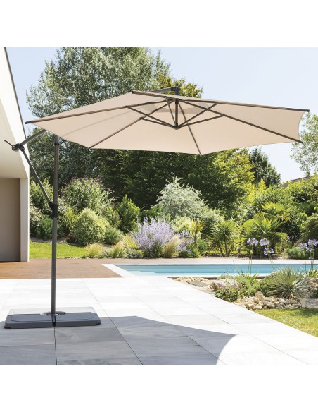 Parasol Excéntrico Manoa Pizarra 3 m