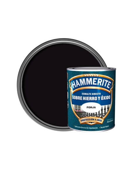 Esmalte Antioxidante Hammerite Forja Negro 750 ml