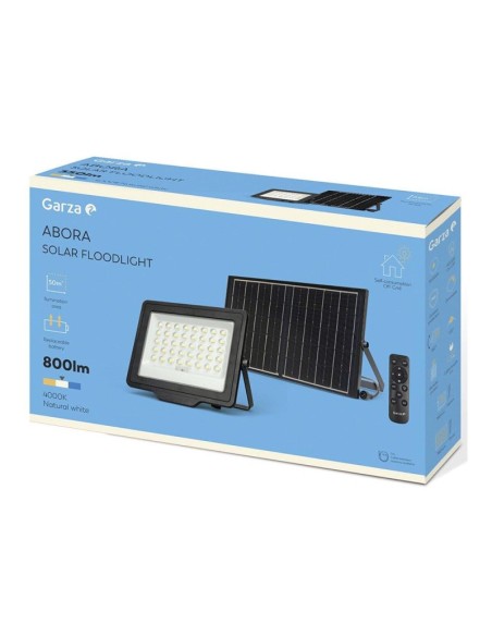 Proyector Solar LED Abora 800 lm con Sensor de Movimiento y Mando