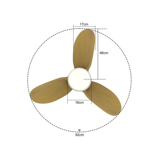 Ventilador de techo con luz Beach