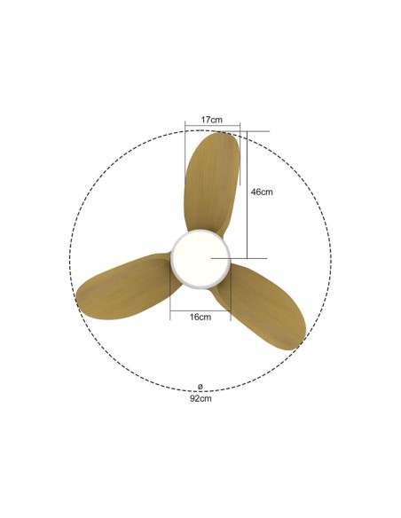 Ventilador de techo con luz Beach