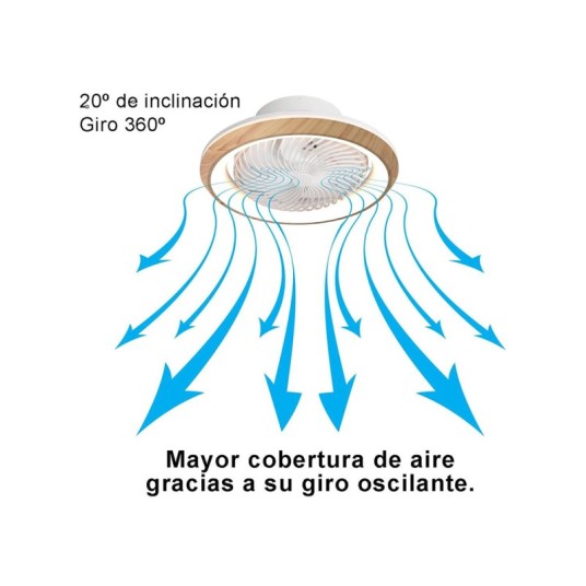 Ventilador de techo con luz LED...