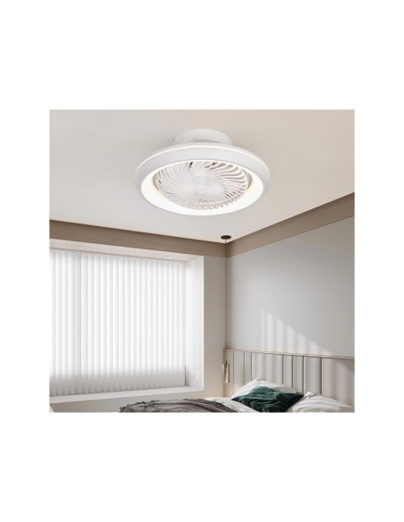 Ventilador de techo con luz LED oscilante 360°