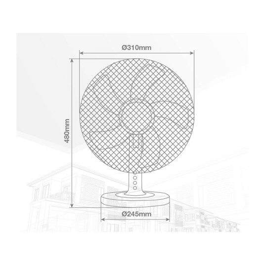 Ventilador de sobremesa Macomia 45W...