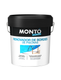 Pintura mineral blanco hueso para piedra artificial en bordes de piscina