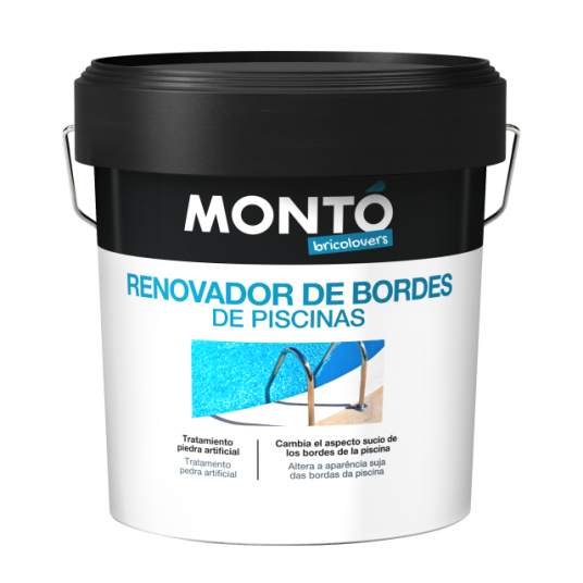 Pintura mineral blanco hueso para piedra artificial en bordes de piscina