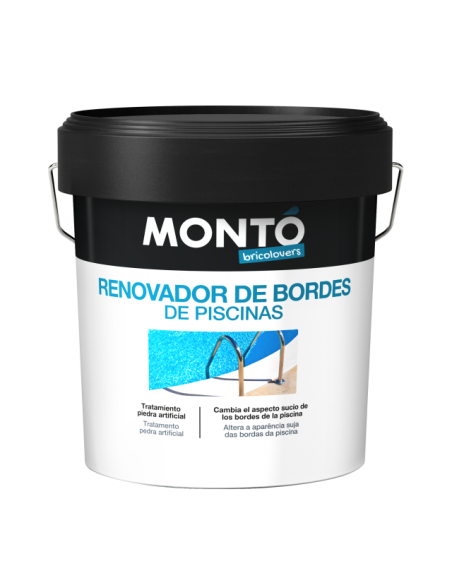 Pintura mineral blanco hueso para piedra artificial en bordes de piscina
