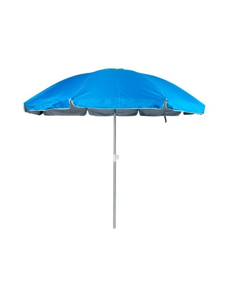Sombrilla de playa azul 2,4 metros reclinable