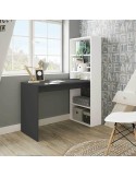 Escritorio con estantería Gio Plus reversible blanco artik/antracita