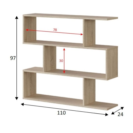 Estantería baja de pared Danerys 3...