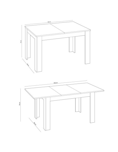 MESA DE COMEDOR PRACTICO EXTENSIBLE