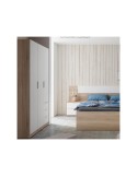 Armario ropero Low Cost 121x180x52 cm con cajones y perchero