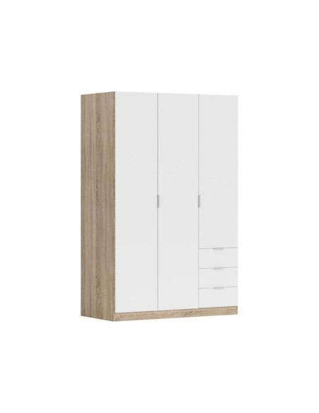 Armario ropero Low Cost 121x180x52 cm con cajones y perchero