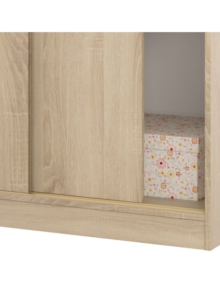 Armario de dormitorio roble canadian con puertas correderas Max019F