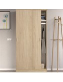 Armario de dormitorio roble canadian con puertas correderas Max019F