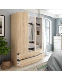 armario loft roble canadian dormitorio moderno abierto