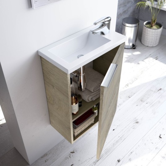 Mueble de baño MiniM 40 cm Roble...
