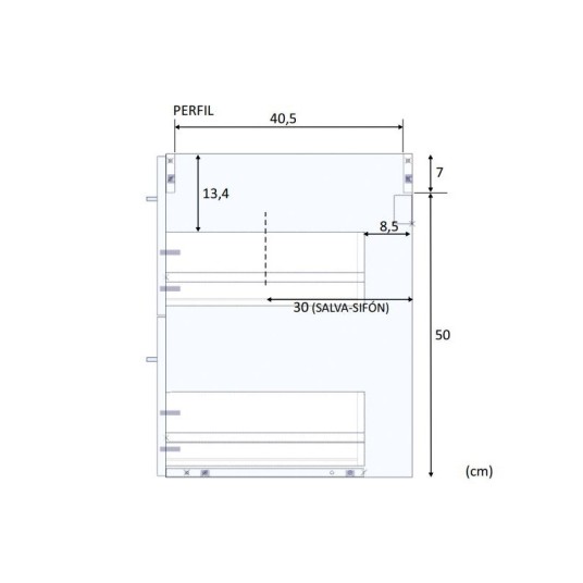 Mueble de baño colgante Aruba con 2...