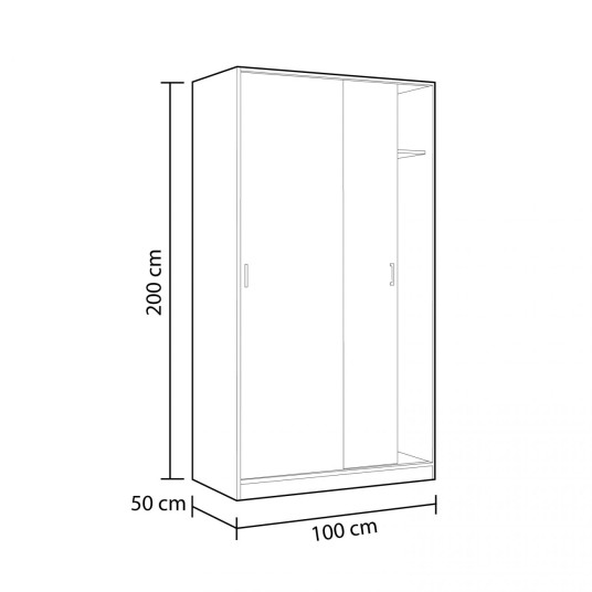 Armario de dormitorio blanco Max019F...