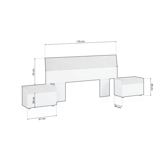 Conjunto dormitorio Tekkan cabecero +...