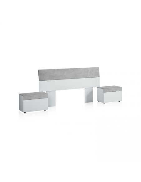 Conjunto dormitorio cabecero y mesitas moderno