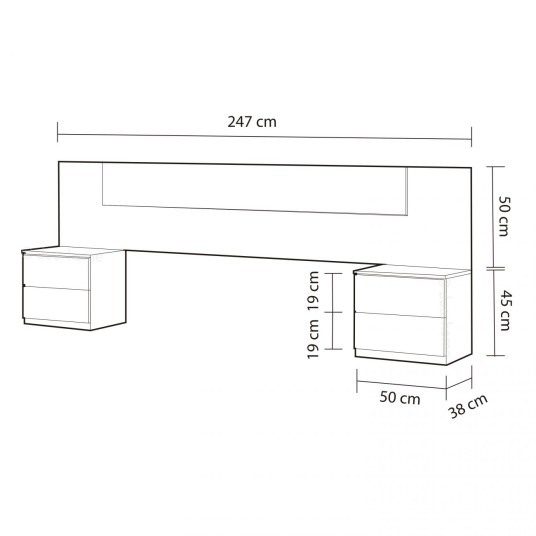 Conjunto Dormitorio Noon – Cabecero...