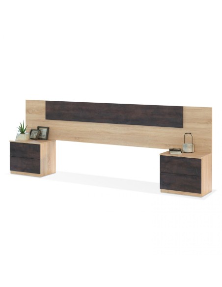 Conjunto Dormitorio Noon – Cabecero 150 cm con 2 Mesitas